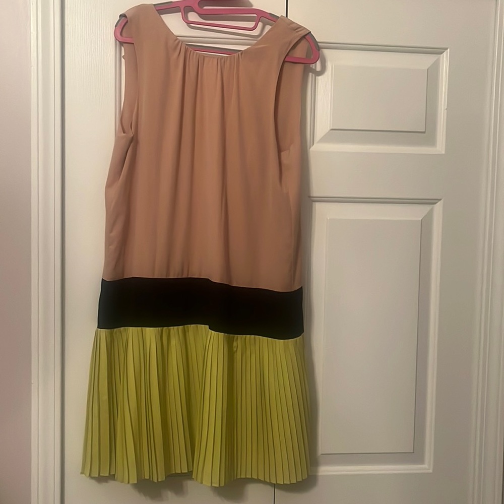 W118 by Walter Baker Dress. Blush, Black and Lime Green